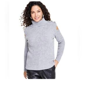 INC International Concepts Women’s Sweater sz M Cold Shoulder NEW # M636